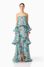Load image into Gallery viewer, ELLIATT ARMANI TIERED MAXI DRESS - GREEN FLORAL