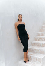 Load image into Gallery viewer, BIANCA AND BRIDGETT DIXON MIDI DRESS - BLACK