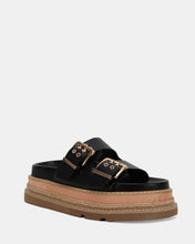 Load image into Gallery viewer, NOVO SHOES SAMAIRA PLATFORM SLIDES - BLACK