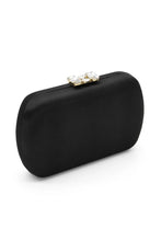 Load image into Gallery viewer, MORGAN & TAYLOR POSEY SATIN CLUTCH - BLACK