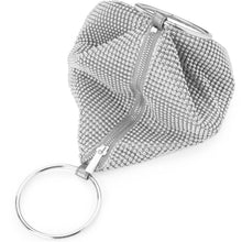 Load image into Gallery viewer, OLGA BERG BIANCA BALL MESH HANDLE BAG - SILVER