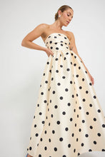 Load image into Gallery viewer, PASDUCHAS DOTTIE STRAPLESS MIDI DRESS