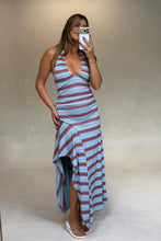 Load image into Gallery viewer, SOVERE ZUMI DRESS - ZUMI STRIPE BLUE
