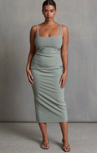 Load image into Gallery viewer, BEC AND BRIDGE SQUARE NECK MIDI DRESS - SAGE