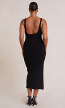Load image into Gallery viewer, BEC AND BRIDGE BE MINE SQUARE NECK MIDI- BLACK