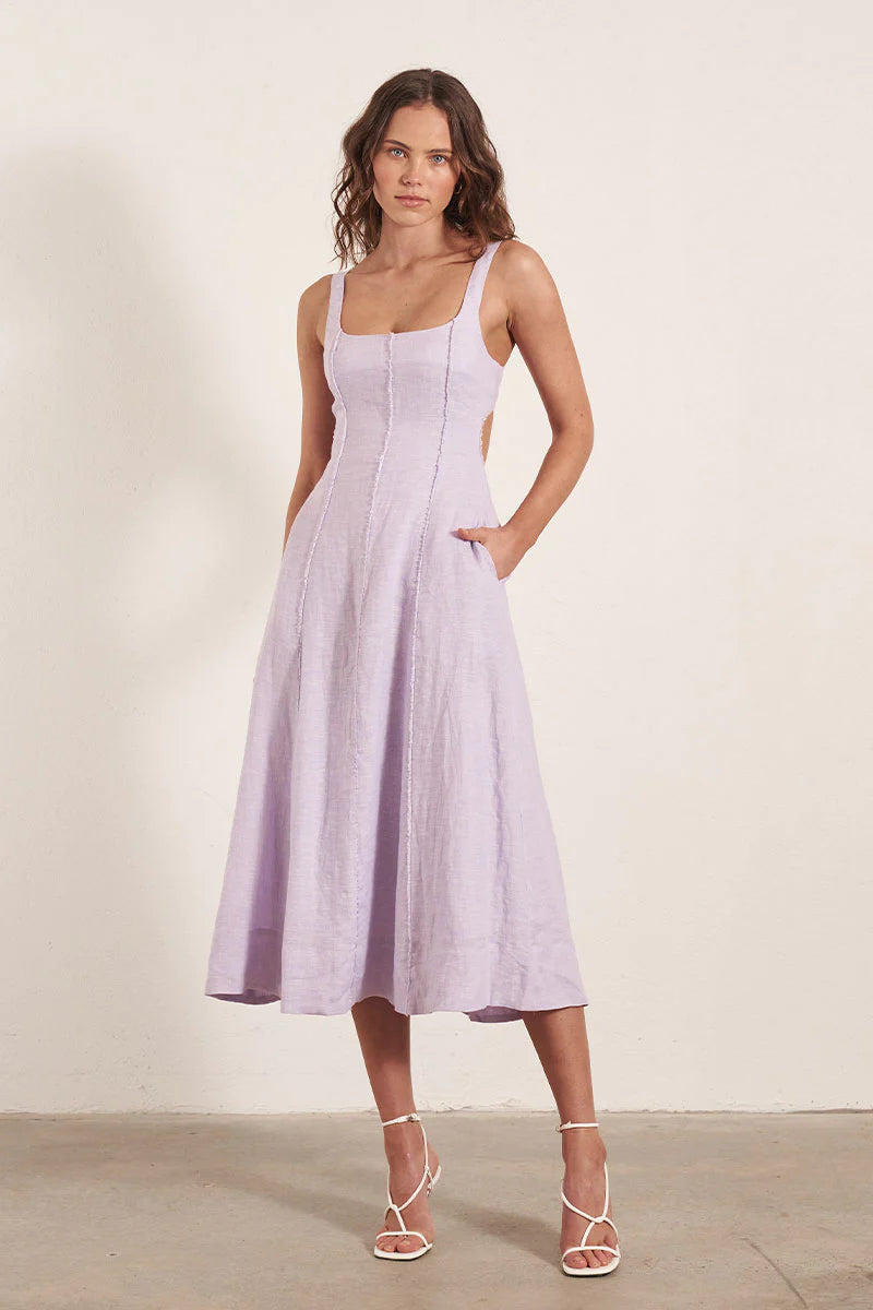 lilac midi dress Whimsical Flutter Midi Gown– Teuta Matoshi main image 0