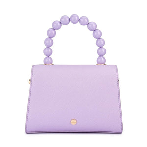 OLGA BERG WENDY ACRYLIC BEAD BAG - LILAC