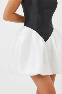 BIANCA AND BRIDGETT ALBA MINI DRESS - BLACK AND WHITE