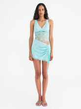 Load image into Gallery viewer, BENNI MARGOT MINI DRESS - AQUAMARINE
