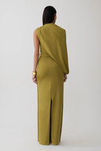 Load image into Gallery viewer, MESHKI YURI GATHERED SLEEVE MAXI DRESS - MARTINI OLIVE

