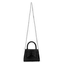 Load image into Gallery viewer, OLGA BERG CHIARA HOTFIX BOW TOP HANDLE - BLACK
