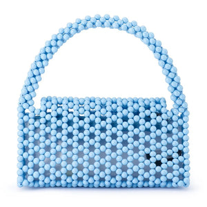 OLGA BERG AMRITA BEAD TOP HANDLE - BLUE
