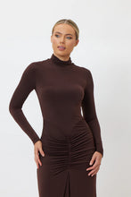Load image into Gallery viewer, BIANCA AND BRIDGETT DALTON MAXI DRESS - CHOCOLATE
