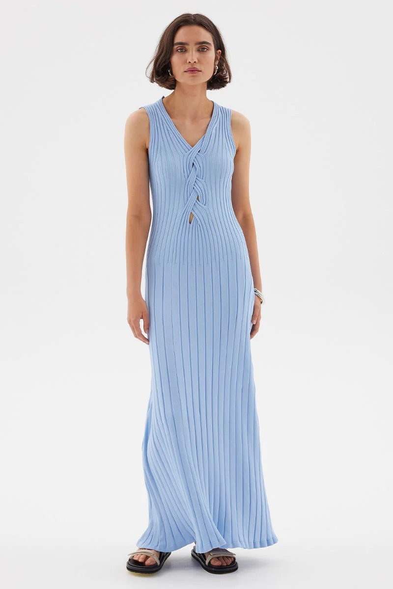 SOVERE LACED MIDI DRESS - SERENE BLUE