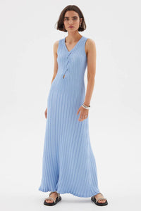 SOVERE LACED MIDI DRESS - SERENE BLUE