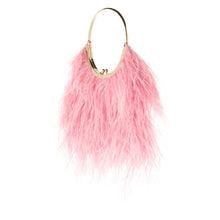 Load image into Gallery viewer, OLGA BERG PENNY FEATHERED FRAME BAG
