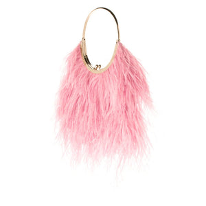 OLGA BERG PENNY FEATHERED FRAME BAG