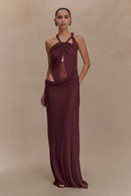 Load image into Gallery viewer, MESHKI EDWINA KNOTTED MESH MAXI DRESS
