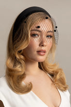 Load image into Gallery viewer, MORGAN &amp; TAYLOR LILAH VEIL HEADBAND - BLACK
