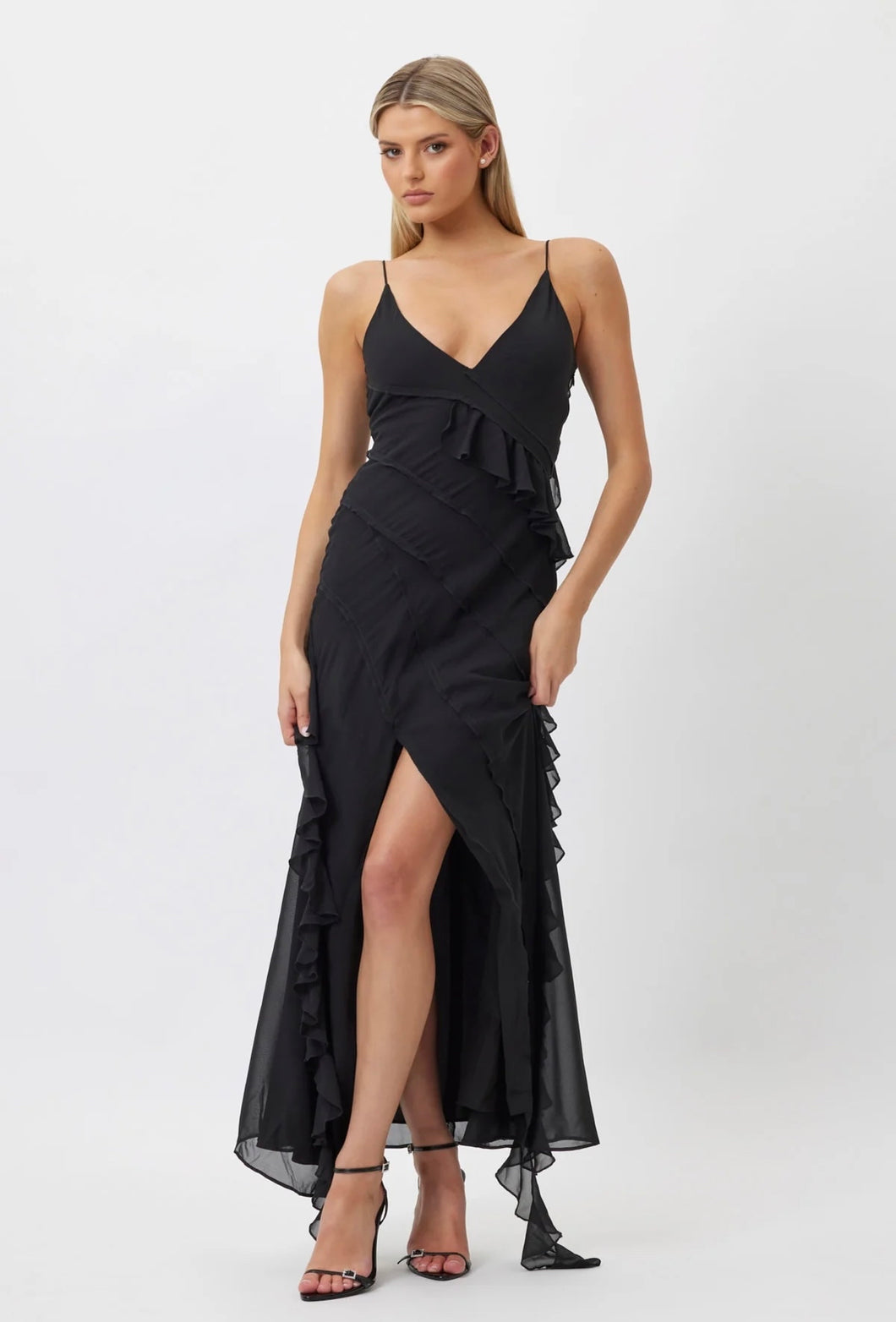 BIANCA AND BRIDGETT VALERIE MAXI DRESS - BLACK