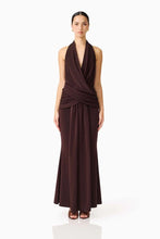 Load image into Gallery viewer, ELLIATT SIMONE COWL NECK MAXI DRESS - CHOCOLATE
