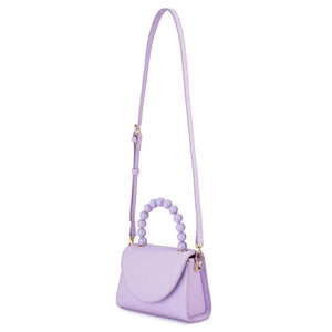 OLGA BERG WENDY ACRYLIC BEAD BAG - LILAC