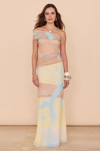 SOVERE IMPRESSION ONE SHOULDER DRESS - SOFT YELLOW