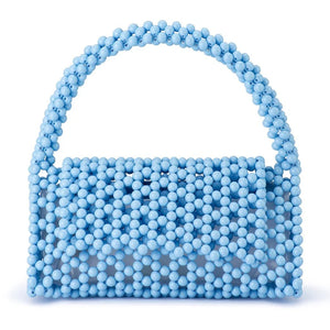 OLGA BERG AMRITA BEAD TOP HANDLE - BLUE