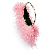 Load image into Gallery viewer, OLGA BERG PENNY FEATHERED FRAME BAG
