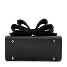 Load image into Gallery viewer, OLGA BERG CHIARA HOTFIX BOW TOP HANDLE - BLACK
