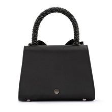 Load image into Gallery viewer, OLGA BERG CHIARA HOTFIX BOW TOP HANDLE - BLACK
