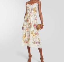 Load image into Gallery viewer, ZIMMERMANN LACE PANEL SLIP MIDI DRESS
