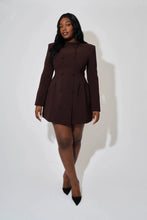 Load image into Gallery viewer, ODD MUSE BUTTON DOWN MINI DRESS - FIG
