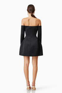 ELLIATT VIDA OFF SHOULDER MINI DRESS- BLACK