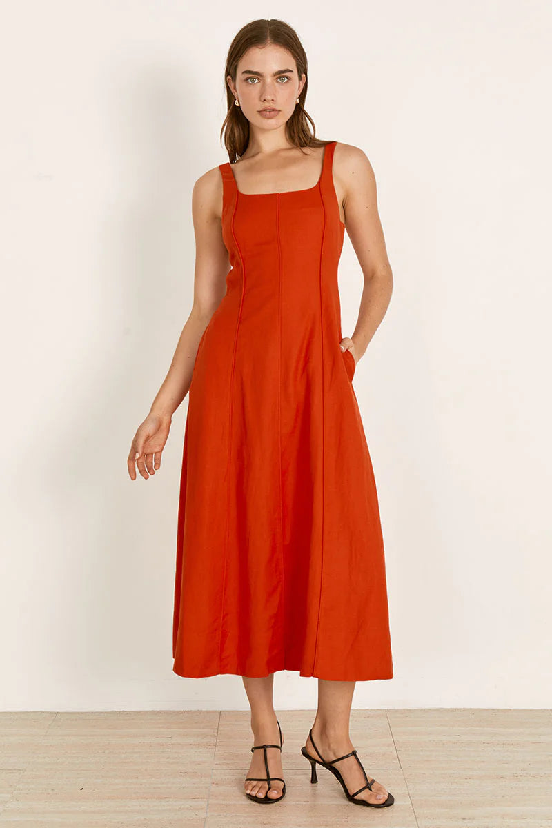 MON RENN EMBER MIDI DRESS