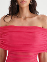 Load image into Gallery viewer, BENNI NICO OFF SHOULDER MINI DRESS - WATERMELON

