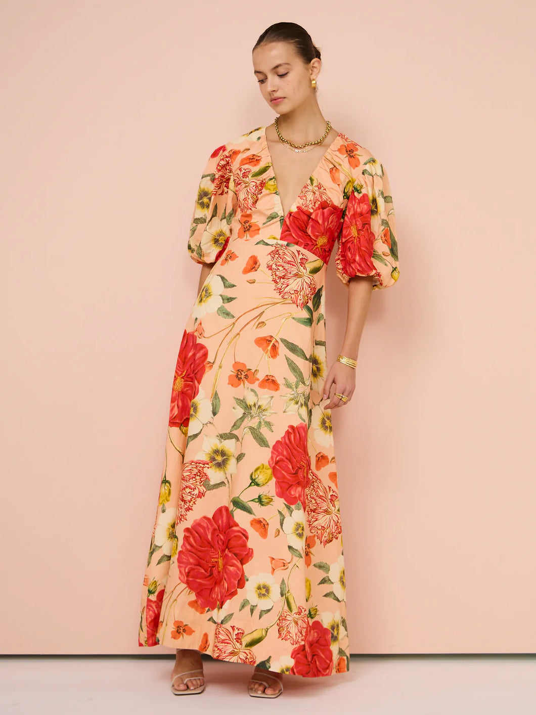 Maxi dress with bolero sale