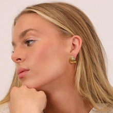 Load image into Gallery viewer, BLACK AND BLOOM MADDIE EARRINGS - 18K GOLD PLATED

