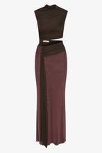 Load image into Gallery viewer, BEC + BRIDGE CONNI MAXI DRESS - 
AUBERGINE/DARK CHOC
