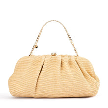 Load image into Gallery viewer, OLGA BERG QUEENIE GATHERED WOVEN CLUTCH
