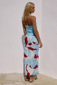 SEVEN WONDERS EVIE SWEETHEART HALTER MAXI DRESS - AMOREE RED