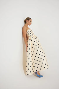 PASDUCHAS DOTTIE STRAPLESS MIDI DRESS