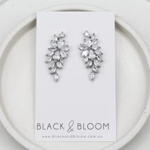 Load image into Gallery viewer, BLACK AND BLOOM MARCIE EARRINGS - SILVER
