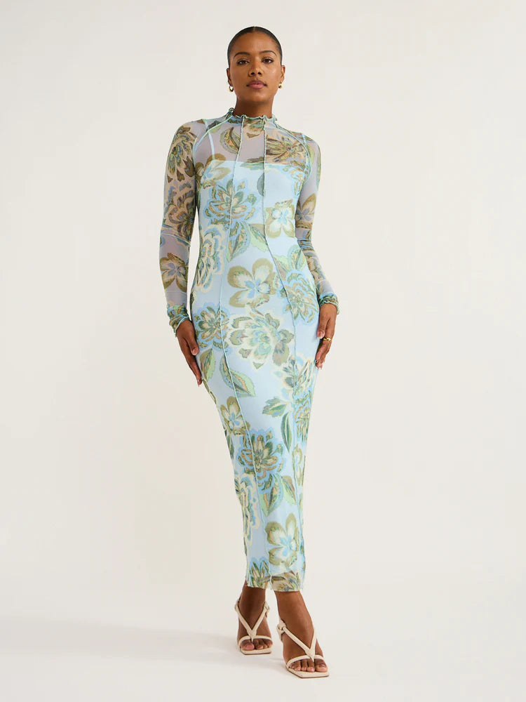 SIGNIFICANT OTHER JEAN DRESS - AZURE TAPESTRY