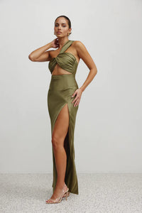 LEXI JOSEFINA DRESS - MOSS