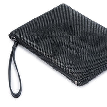 Load image into Gallery viewer, OLGA BERG SELENA PYRAMID MESH WRISTLET - BLACK
