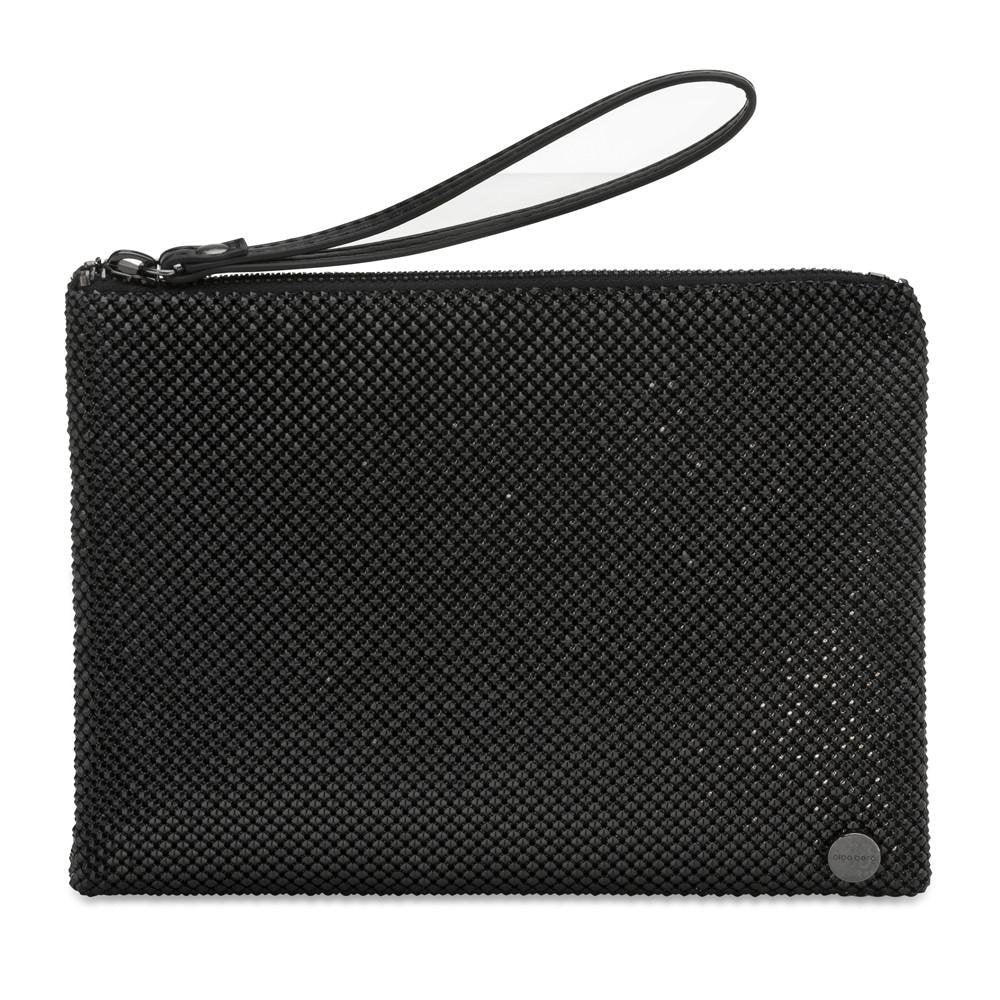 OLGA BERG SELENA PYRAMID MESH WRISTLET - BLACK