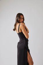 Load image into Gallery viewer, BIANCA AND BRIDGETT PEONY MIDI DRESS - BLACK
