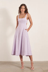 MON RENN DUSK MIDI DRESS - LILAC